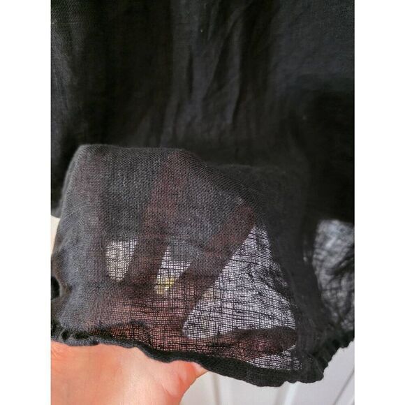 MONDAY Barcelona Linen Tunic - Black M/L $140 - Picture 10 of 12